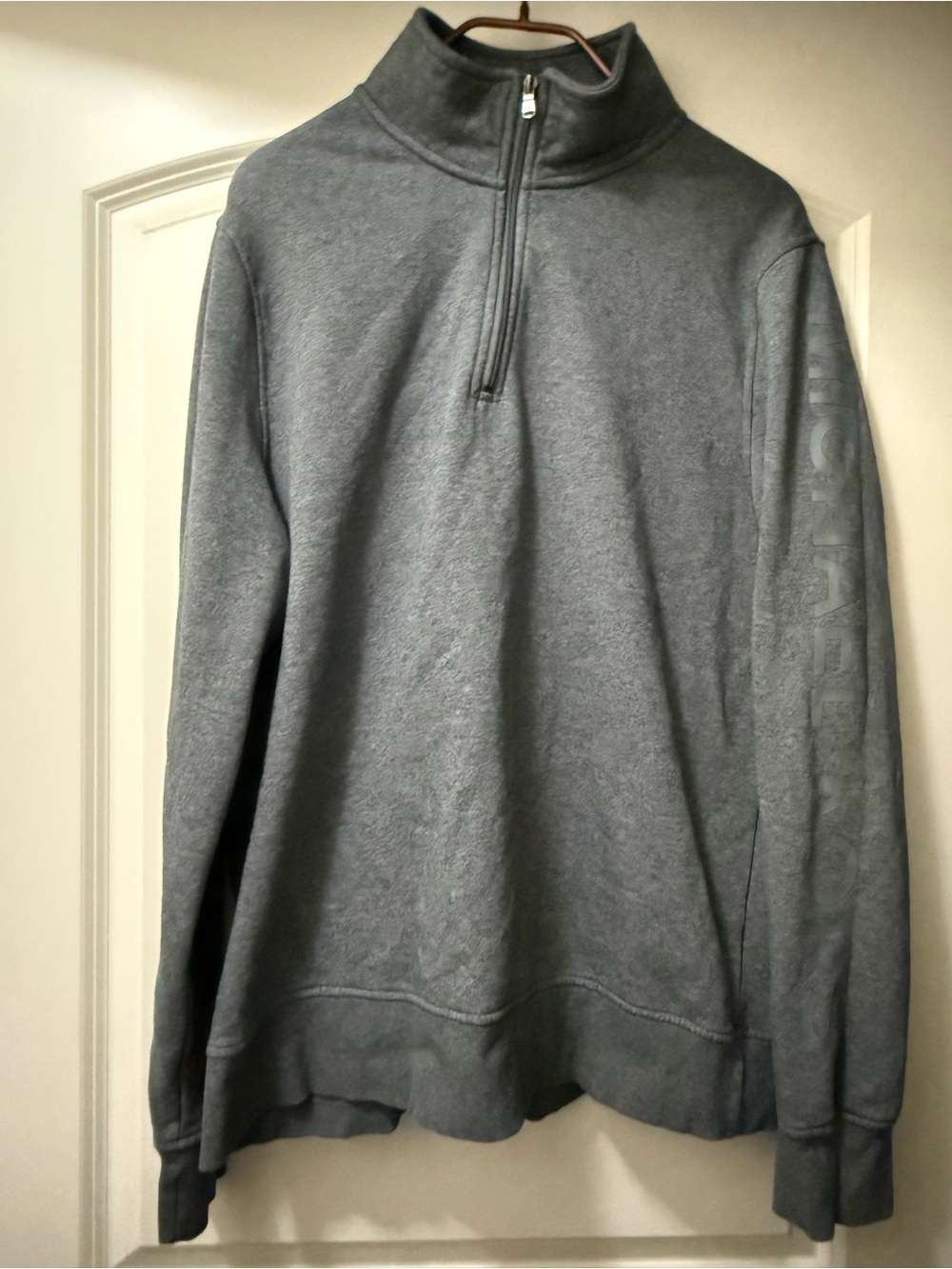 Michael Kors Men's Charcoal Gray Quarter-Zip Sweater